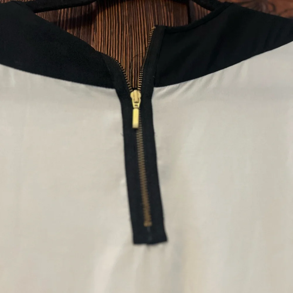 Zara Black and White Sheer Blouse - Picture 5 of 5